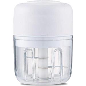Garlic Chopper Electric Mini USB Portable, Food Processor, Garlic Press Mincer, Grinder for Meat Vegetable, BPA Free (1cup, White)
