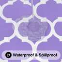 Smiry Rectangle Table Cloth, Waterproof Vinyl Tablecloth with Flannel Backing for Rectangle Tables, Wipeable Spillproof Plastic Tablecloths for Dining, Camping, Indoor and Outdoor, (52"x70", Lavender)