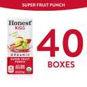 Honest Kids Super Fruit Punch, Organic Juice Drink, 6 Fl oz Juice Boxes, 6 Fl Oz (Pack of 40) (EXP 04/06/26)