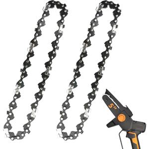 2 Pack 5 Inch Chainsaw Chain Low Kickback 5 Inch Chain Saw Chain Fit For WORX WG324, FASTCRAFT 2020X-L, 5" Replacement Chains Fits for 5" Electric Battery Powered Chainsaw