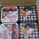 20 Pcs Christmas Cookie Tins with Lids Christmas Tins and Boxes Santa Snowman Elk Candy Box Tinplate Candy Bins Decorative Novelty Treat Gift Funny Stocking Stuffers for Holiday Gifts