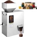 VEVOR Powder Filling Machine, 10-500g (0.02-1.1lbs) Automatic Particle Dispenser, High Accuracy, Stainless Steel, Intelligent Weighing Dispensing Filler for Coffee Beans, Grains, Tea, Spices, Silver