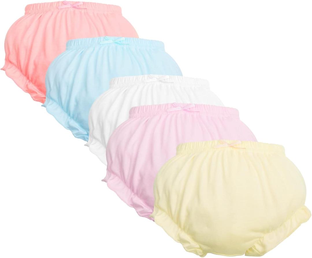 Diaper Cover - Baby Bloomers, Diaper Covers for Toddler Girls (18-24 Months, Solid Color 1)