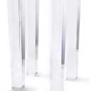 16 Inch Acrylic Furniture Legs Set of 4,Coffee Table,Desk,Bench Replacement Leg Home DIY Projects Modern Clear Decor (Square Leg)