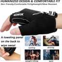 MOREOK Cycling Gloves Bike Gloves for Men/Women-[5MM Gel Pad] Half Finger Bicycle Biking Gloves for Cycling/Weight Lifting/Gym/Motorcycle/Rowing/Outdoor Sports-050-WHITE-S