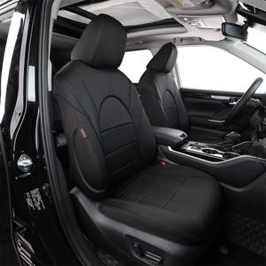 EKR Seat Covers for Toyota Grand Highlander 2024-2026 8 Seats, Full Set | Custom Fit for Toyota Grand Highlander 2024-2026,(2nd Row 40/60 Split),Easy-Wipe Protection -Neoprene(Black)