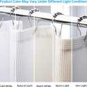 AmazerBath White Shower Curtain Fabric, Waffle Shower Curtains for Bathroom, Cloth Shower Curtain Heavy Duty, Thick Bathroom Shower Curtains Hotel Quality, Premium Polyester, 72x72 Inches