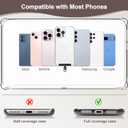 Clip and Go Strap for Phone With Wallet Crossbody (Detachable RFID Blocking Wallet) - Adjustable Phone Strap w/Soft Silicone Pad, Universal Phone Lanyard with 360 Rotatable Tether Tabs for All Phones (1-black)