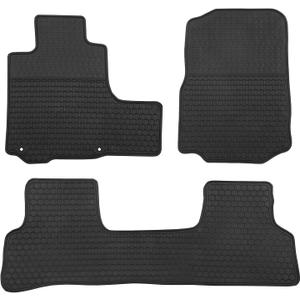 Car Floor Mats Custom Fit for Honda CRV 2007-2011 Full Black Rubber Auto Liner Mats All Weather Protection Heavy Duty Odorless