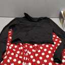 Shihanee Halloween Dress Women Costume Mock Neck Fitted Long Sleeve Shirt Mini Flared Casual Skater Skirt (X-Large, Dot)