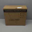 Vinyl Record Player with Speakers Vintage Turntable for Vinyls Records Belt-Driven Turntables 3-Speed Bluetooth Playback Headphone AUX RCA Line LP Vinyls Players for Sound Enjoyment Retro Brown