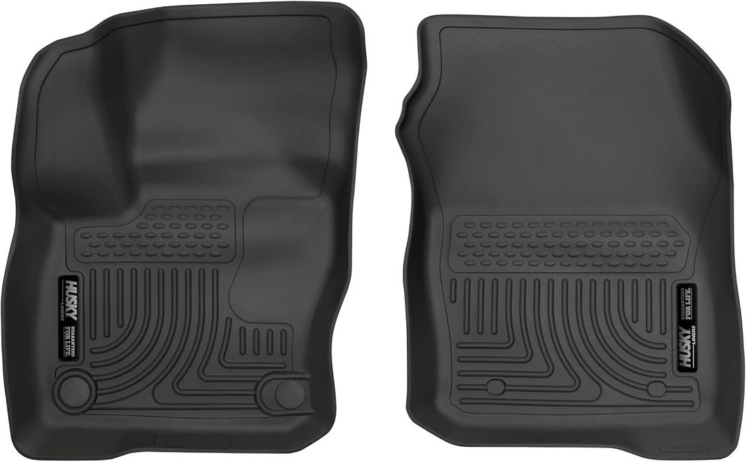 Husky Liners Weatherbeater Floor Mats | Fits 2016-2018 Ford Focus, RS Model Only | Front Row, 2-pc Black - 17451