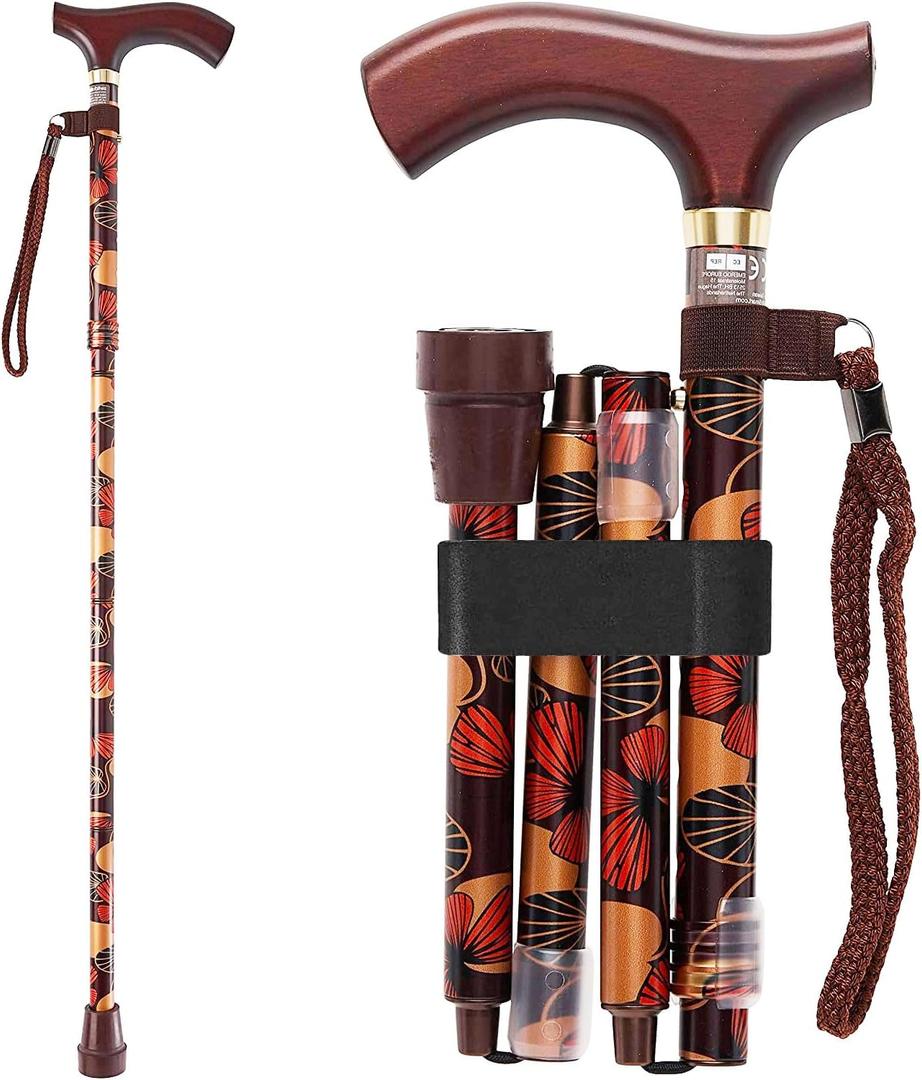 Switch Sticks Walking Cane for Men or Women, Foldable and Adjustable from 32-37 Inches, FSA and HSA Eligible (Mimi)