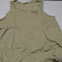 SweatyRocks Women's Half Button V Neck Tank Top Sleeveless Front Pocket Basic Tops (Small, Army Green)
