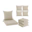 Outdoor Chair Cushions Set of 4, Waterproof Backrest and Deep Seat Cushion Set