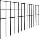 Getlay Garden Fencing Animal Barrier 37.5 ft(L)15 in(H), 15 Panels No Dig Fence, Underground Critter Barrier for Decks, Small or Medium Pet Dog Digging Fence Barrier. Rust-Proof Metal Fence Stakes