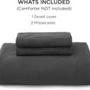 Bedsure 100% Muslin Cotton Duvet Cover King Size - Ultra-Soft Gauze Duvet Cover, PureWoven Breathable & Lightweight Bedding Set with Button Closure and Corner Ties (Dark Grey, King, 104"x90")