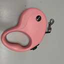 16Ft Retractable Dog Leash,Light Weight Leash for Small to Medium Dogs/Cats Up to 50lbs,Stainless Steel Spring Strong Nylon Tape, Tangle Free, One-Handed Brake (pink)