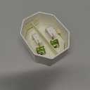 SWAROVSKI,Millenia Drop Earrings,Square Cut,Green Crystal,Gold-tone Finish