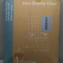 Sweetcrispy Zero Gravity Chair, Reclining Camping Lounge Chair for Indoor, Reclining Patio Chairs with Cup Holder Trays and Removable Cushion, Folding Recliner for Outdoor, Black