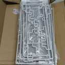 4 Tier Adjustable Spice Rack Organizer for Cabinet - White (2 PCS S&L) Expandable Spice Shelf with Protection Railing for Inside Cabinets, Countertop, Pantry Storage & Seasoning Organization