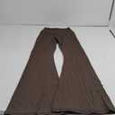 Sunzel Flare Leggings, Crossover Yoga Pants with Tummy Control, High-Waisted and Wide Leg (Medium, Seal Brown)