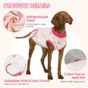 IDOMIK Dog Recovery Suit for Female Spay - Adjustable Anti-Licking Dog Post Surgery Onesie, Male Female Dog Neuter Spay Suits, Soft Abdominal Wound Bandage & E-Collar Cone Alternative (Pink, M)