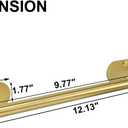 TocTen Self Adhesive Bathroom Towel Bar, Stick Towel Rack for Bathroom, Rustproof Stainless Steel Bath Towel Holder No Damage, Easy to Install Drill Free Towel Rod for Bathroom (Brushed Gold, 16 Inch)