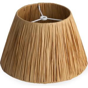 Lamp Shades,7.1" Top x 11.8" Bottom x 7.1" H,Barrel Shaped Natural Straw Lamp Shades, Shade Replacement for Bedside Lamps, Handmade Clip-On Shades for Wall Lamps 1 Pack
