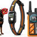 2 in 1 Dog Bark and Shock Collar - 4500FT Bark Collar with Remote Control, Anti Bark and 3 Training Modes (Tone, Vibration, Safe Shock, IP67 Waterproof, Portable Training Collar for 5-120lbs Dogs