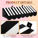 Tallew 8 Pcs 3D Circus Awning Wall Decoration Carnival Stripes Awning Circus Tent Carnival Theme Party Decor for Party Classroom Decorations(Black and White)