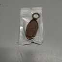 Leather Key Fob Cover, Leather Key Case Full Protector Compatible with Ioniq 6 Grandeur KONA Santa Fe 7 Buttons smart Key (Brown)