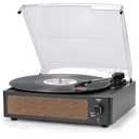 Vinyl Record Player with Speakers Vintage Turntable for Vinyls Records Belt-Driven Turn Table Support 3-Speed, Wireless Playback, Headphone, AUX-in, RCA Line LP Phonograph for Sound Enjoyment Black