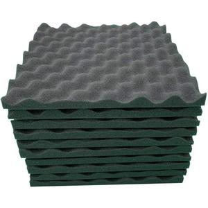 10 Pack Egg Crate Panels Acoustic Foam Sound Proof Wall Tile, Acoustic Foam Panels,High Density Acoustic Panels for Wall Ceiling Wall, Fire Proof Studio Foam Wedge Tiles(11.8X11.8X0.78") (Black)