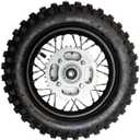 10" Rear Wheel Rim Tire Assembly 12mm Bearing for 50cc 70cc 90cc 110cc Dirt Pit Pro Trail Bike CRF50 DRZ70 PW50 BBR50 TTR50 DRZ50 SSR 3.00-10 80/100-10 1.4x10 (Tire 3.00-10 No Drum Brake)