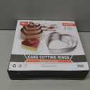 Stainless Steel 6 Inch 8 Inch 10 Inch Heart Shaped Cake Ring Molds Set, Heart Shaped Cake Cutter Dessert Pastry Ring for Layering Mousse & Sponge Cakes Birthday Valentine's Day Wedding Festivals