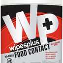 WIPESPLUS Cleaning Wipes All Purpose Food Contact - No Rinse, No Residue, Quick Dry Formula, Disinfecting Wipes For Restaurants, Foodservice, Schools - Canister, 100 Count, (Pack of 6)