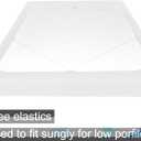 Box Spring Cover Queen Size - Jersey Knit & Stretchy Wrap Around 4 Sides Bed Skirt for Hotel & Home - Queen/Queen XL, White