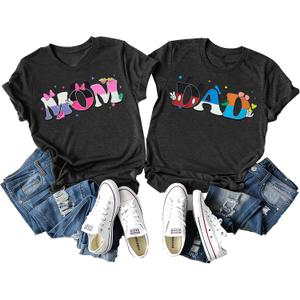 MNLYBABY Mom and Dad Shirt Strawberry Family Matching Tshirt Cute Party Short Sleeve Top for Birthday Girl (XL)