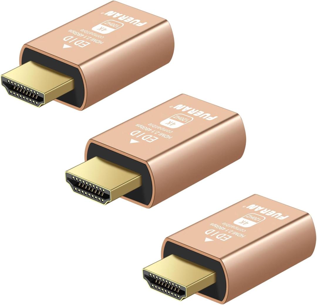 FUERAN HDMI 2.1 Dummy Plug 4K@120Hz Virtual Display Emulator, Headless Adapter, HDMI Display Adapter, Supports 3840x2160@120Hz, 1440P@120Hz, 1080P@120Hz, EDID Emulator for GPU/ Remote Desktop