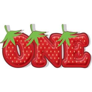 One Letter Sign for Berry First Birthday Decor: Strawberry Themed 1st Birthday Table Centerpieces, Free Standing Wooden Word Sign for 1st Party Decorations Girl, 1 Year Old Photo Booth Props