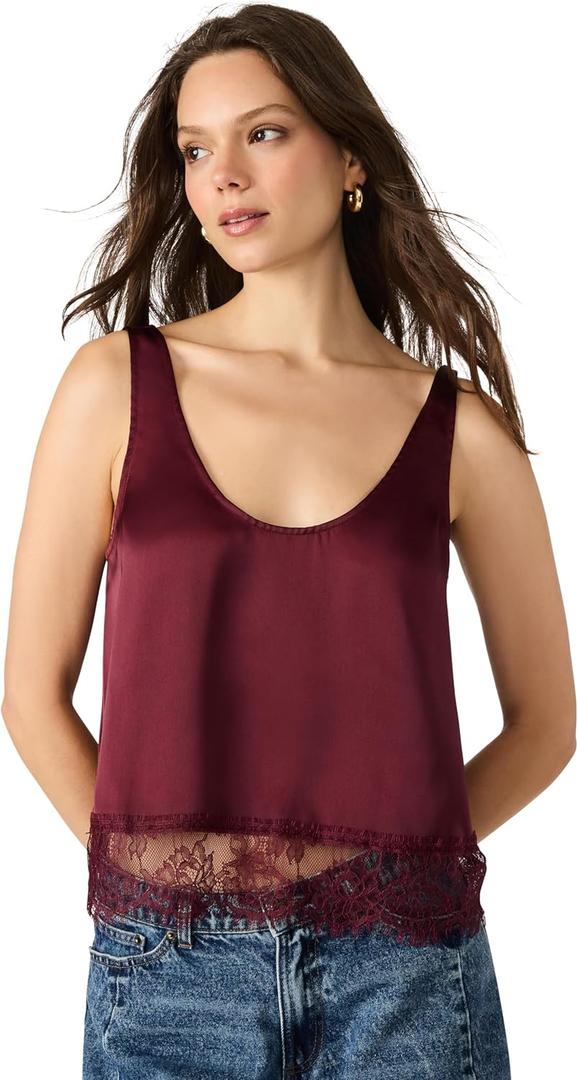 Steve Madden Women's Coraline Top (Red, S)