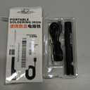 510 Threaded Battery Cart Pen, Portable Cordless Soldering Iron Cart Pen, USB-C Rechargeable with LED Screen, 650mAh Adjustable Temperature for Electronics Repair, DIY, & Phone Fix (Black)