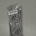 NICEEC 2 Pack Strong Magnetic Curtain Tiebacks Upgrade Nordic Simple Style Drape Tie Backs Double Color Weave Rope Knot Decorative Curtain Holdbacks for Home & Office Window Drapery (Silver Grey)