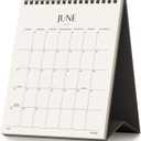 Jotsome Desk Calendar 2026-2027, Small Standing Flip Desktop Calendar From Now to June 2027 for Home and Office, Easy Organizing (Black, Small)