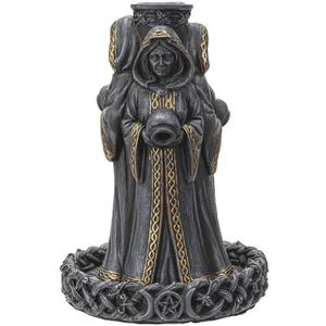 Pacific Giftware Mother Maiden Crone Backflow Incense Burner, 9.25-inch Height, Cold Cast Resin