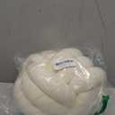 Ivory Knot Pillow Ball, Handmade Decorative Throw Pillow, Soft Round Knotted Cushion for Couch & Bedroom, Cute Home Decor, Braided Pillow for Living Room (10.6 Inches)