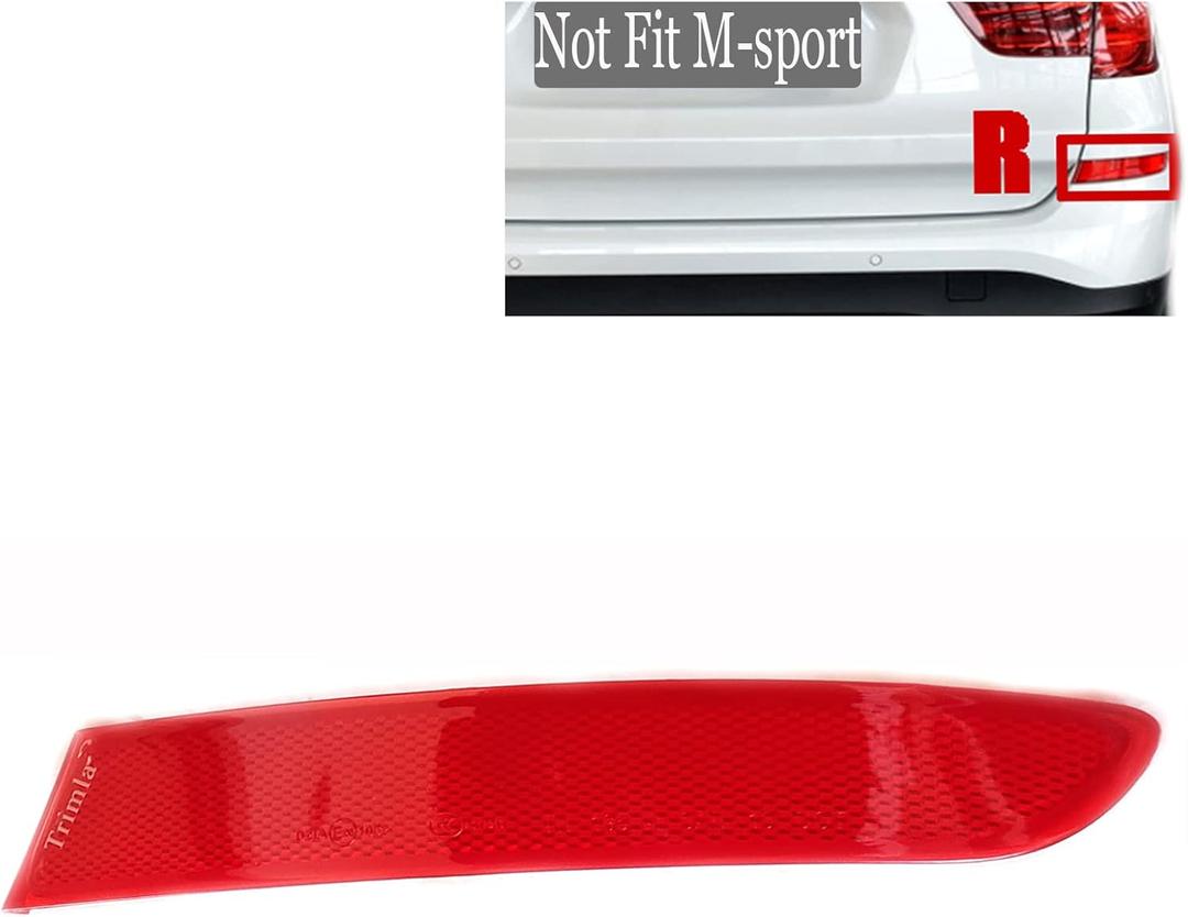 Rear Reflector for 15-17 BMW X3 F25LCI Fit 18d 18i 20d 20i 28i 30d 35d 35i SAV 2015 2016 2017 xDrive sDrive Bumper Left Right Driver Side 63257352209 63257352210 (Right)