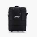 Small Size Expandable Extra Travel Oxford Duffel Bag with Wheels Waterproof Lightweight Traveling Foldable Suitcase Black