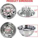19.5" Stainless Steel Wheel Simulators with Spikes Nuts Cover,10 Lug 5 Vent Holes Hubcaps,Bolt-on Wheel Cover Compatible with Ford 2005-2026 F450/F550,Patent Pending